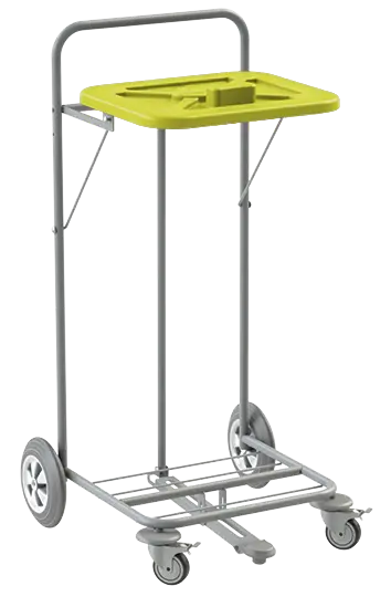 VK 120 - 1CN vozík na třídění odpadu a prádla plast - VK - žlutý