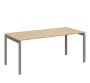 SEK-U - 18 stůl kancelářský, kovová podnož stříbrná, deska 25 mm, široký 1800 mm, bříza irská