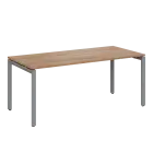SEK-U - 18 stůl kancelářský, kovová podnož stříbrná, deska 25 mm, široký 1800 mm, dub bardolino