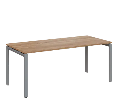 SEK-U - 18 stůl kancelářský, kovová podnož stříbrná, deska 25 mm, široký 1800 mm, dub bardolino SEK-U - 18 stůl kancelářský, kovová podnož stříbrná, deska 25 mm, široký 1800 mm, dub bardolino