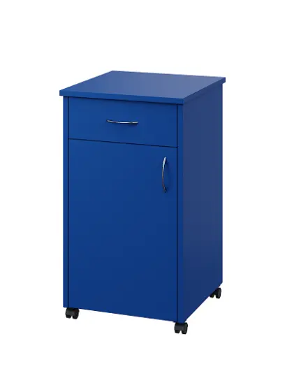 NSL - 14 HPL stolek noční k lůžku, levostranný, lamino - královská modř