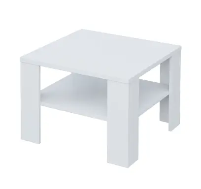 CECIL - 1 stolek konferenční 65x65 cm, deska 25 mm lamino - bílá