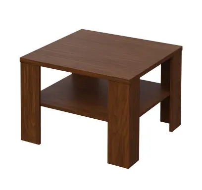 CECIL - 1 stolek konferenční 65x65 cm, deska 25 mm lamino - ořech královský