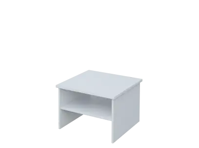 DANIEL - 1 stolek konferenční 65x65 cm, deska 25 mm lamino - bílá