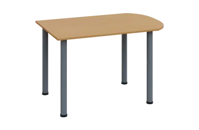 EJ 28 - 12 přístavba jednací, kovová podnož stříbrná, síla desky 25 mm, široká 1200 mm, buk Royal