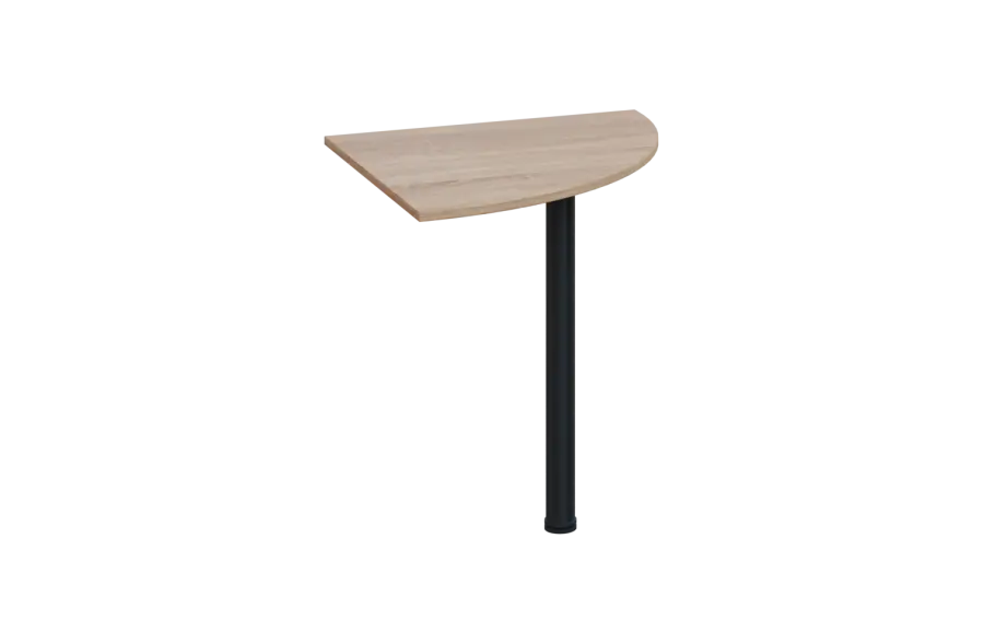 ES 17 - 7 deska spojovací s nohou, deska 18 mm lamino - dub bardolino, podnož černá