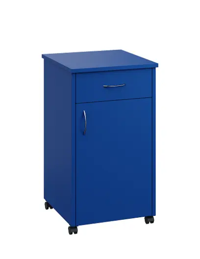 NSL - 14 stolek noční k lůžku, pravostranný, lamino - královská modř