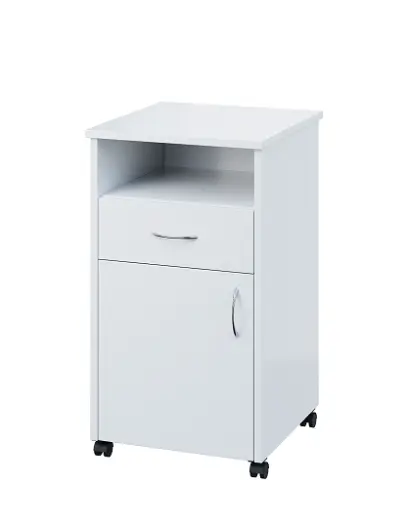 NSL - 13 stolek noční k lůžku, levostranný, lamino - bílá