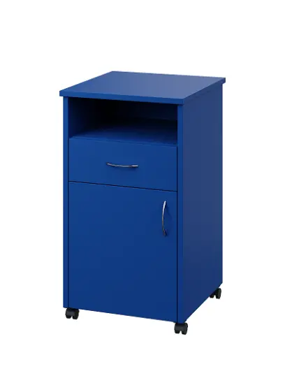 NSL - 13 stolek noční k lůžku, levostranný, lamino - královská modř