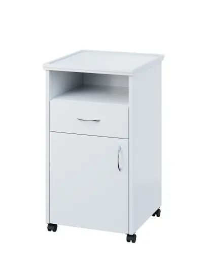 NSL - 13 PV stolek noční k lůžku, levostranný, lamino - bílá