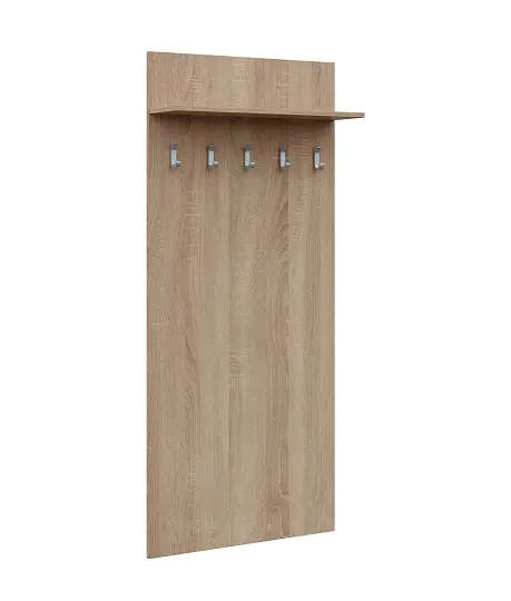 VN - 03 stěna věšáková 800x220x1800 mm, 5-háček Laura, dub bardolino
