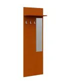 VN - 04 stěna věšáková 600x220x1800 mm, zrcadlo, 3-háček Laura, lamino - třešeň šumavská