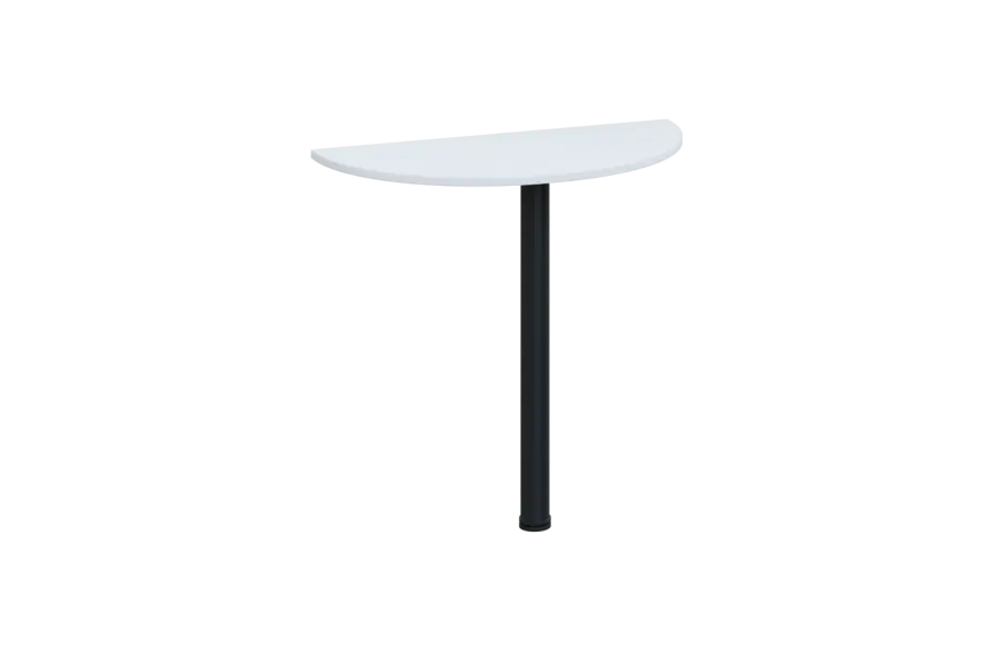 EJD 1 - 81 přístavba jednací, kovová podnož černá, síla desky 18 mm, široká 800 mm, bílá