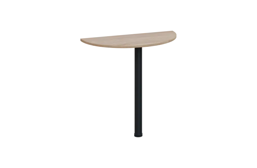 EJD 1 - 81 přístavba jednací, kovová podnož černá, síla desky 18 mm, široká 800 mm, dub bardolino