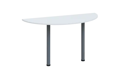 EJC 2 - 140 přístavba jednací, kovová podnož stříbrná, síla desky 25 mm, široká 1400 mm, bílá