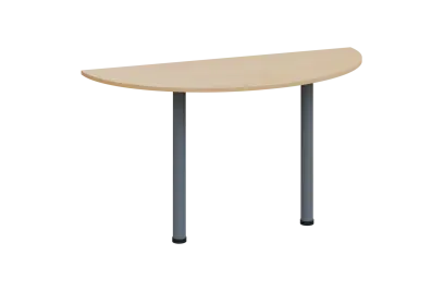 EJC 2 - 140 přístavba jednací, kovová podnož stříbrná, síla desky 25 mm, široká 1400 mm, bříza irská