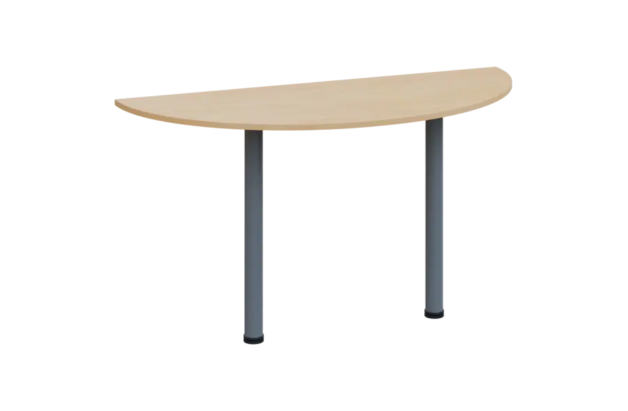 EJC 2 - 140 přístavba jednací, kovová podnož stříbrná, síla desky 25 mm, široká 1400 mm, bříza irská