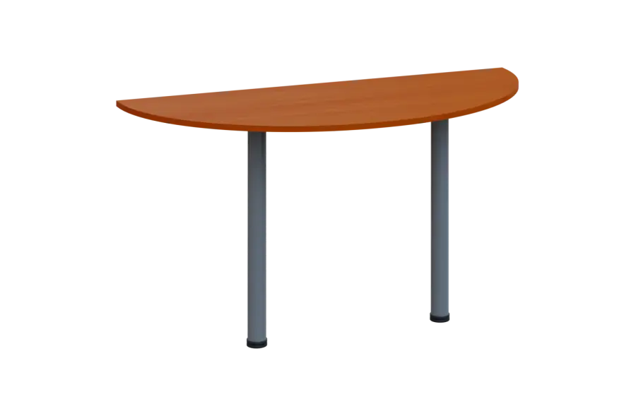 EJC 2 - 140 přístavba jednací, kovová podnož stříbrná, síla desky 25 mm, široká 1400 mm, třešeň šumavská