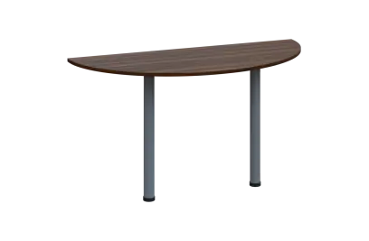 EJC 2 - 140 přístavba jednací, kovová podnož stříbrná, síla desky 25 mm, široká 1400 mm, ořech královský