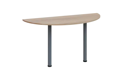 EJC 2 - 140 přístavba jednací, kovová podnož stříbrná, síla desky 25 mm, široká 1400 mm, dub bardolino