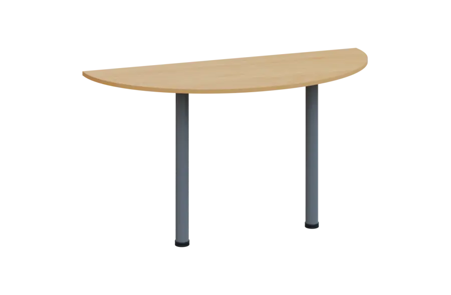 EJC 2 - 140 přístavba jednací, kovová podnož stříbrná, síla desky 25 mm, široká 1400 mm, javor horský