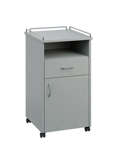 NSL - 13 KO stolek noční k lůžku, pravostranný, lamino - šedá