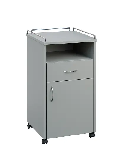 NSL - 13 KO stolek noční k lůžku, pravostranný, lamino - šedá