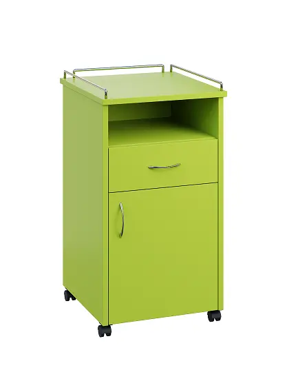 NSL - 13 KO stolek noční k lůžku, pravostranný, lamino - jarní zeleň