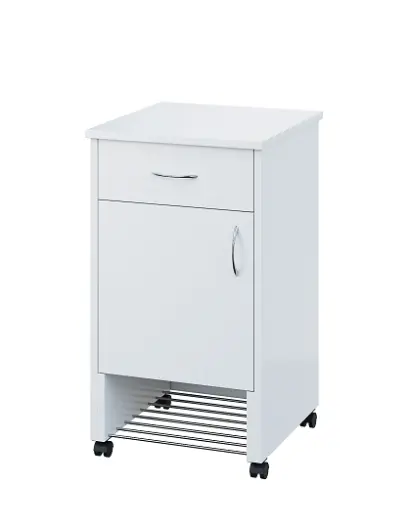 NSL - 12 stolek noční k lůžku, levostranný, lamino - bílá