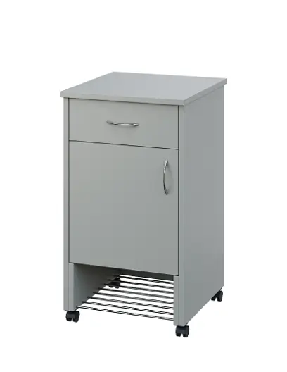 NSL - 12 stolek noční k lůžku, levostranný, lamino - šedá