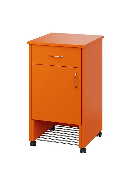 NSL - 12 stolek noční k lůžku, levostranný, lamino - pomeranč