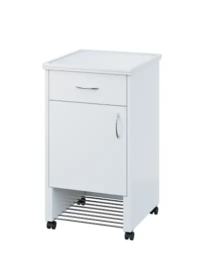 NSL - 12 PV stolek noční k lůžku, levostranný, lamino - bílá