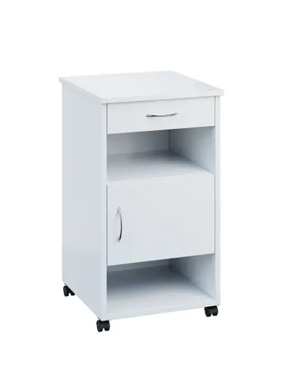 NSL - 16 stolek noční k lůžku, pravostranný, lamino - bílá