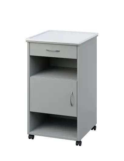 NSL - 16 PV stolek noční k lůžku, levostranný, lamino - šedá