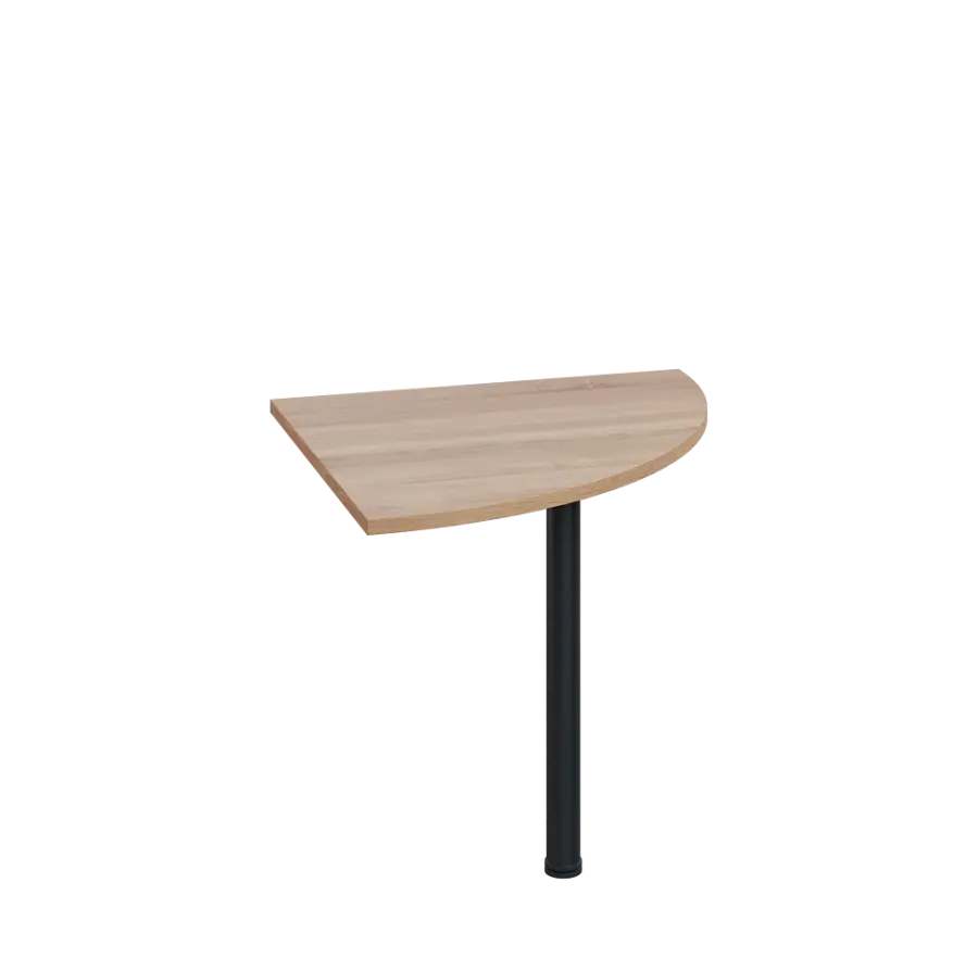 LS 28 - 8 deska spojovací, kovová podnož černá, síla desky 25 mm, široká 800 mm, dub bardolino