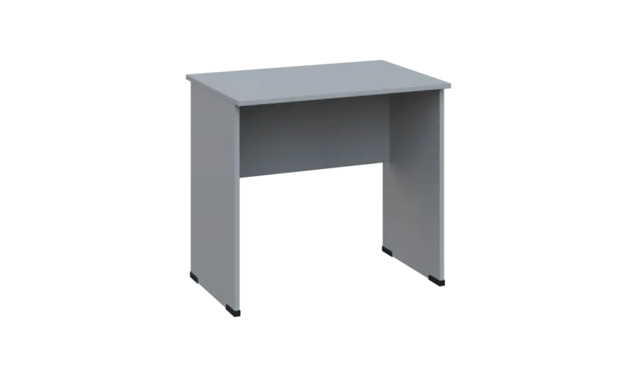 TP 6 - 8 stůl kancelářský, dřevěná podnož, deska 18 mm, široký 800 mm, šedá