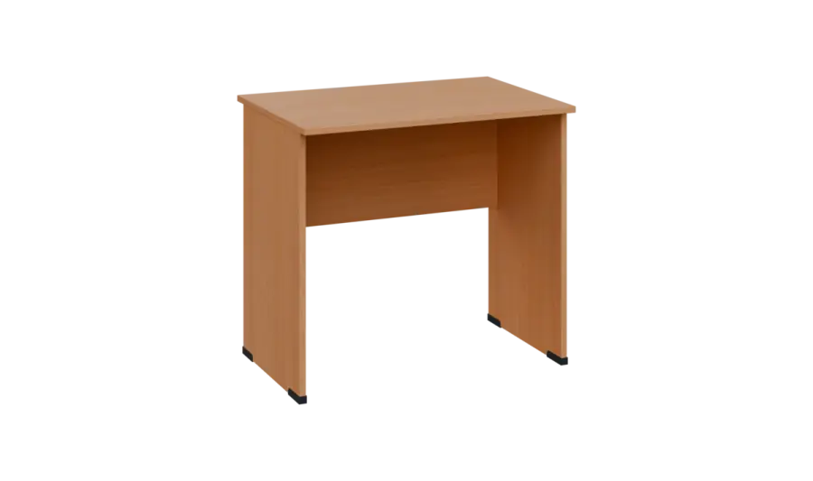 TP 6 - 8 stůl kancelářský, dřevěná podnož, deska 18 mm, široký 800 mm, buk royal