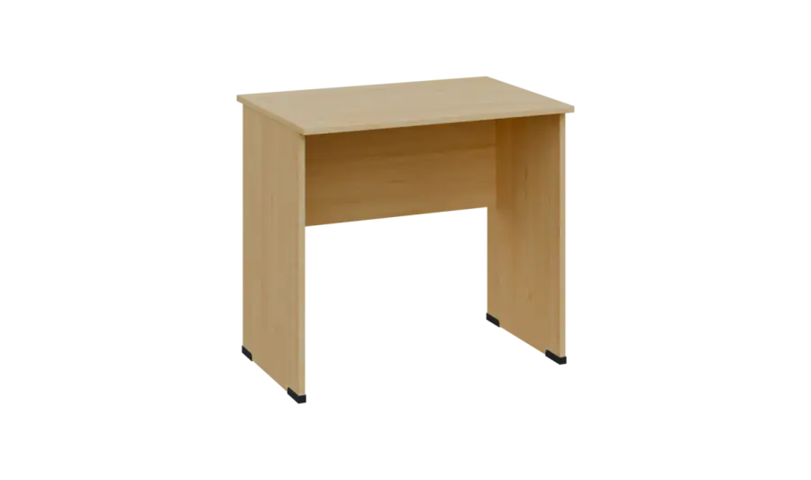 TP 6 - 8 stůl kancelářský, dřevěná podnož, deska 18 mm, široký 800 mm, javor horský