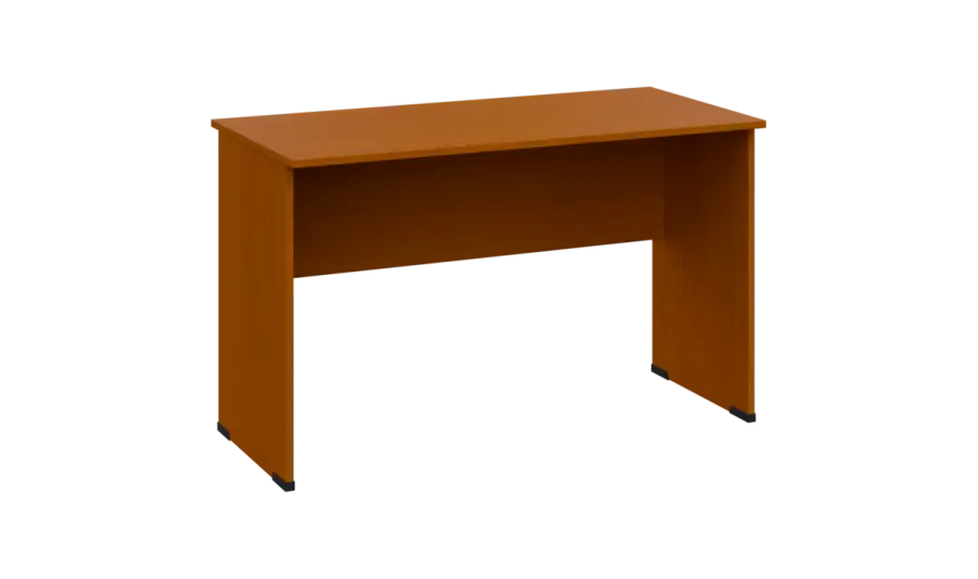 TP 6 - 12 stůl kancelářský, dřevěná podnož, deska 18 mm, široký 1200 mm, třešeň šumavská