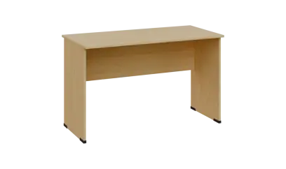 TP 6 - 12 stůl kancelářský, dřevěná podnož, deska 18 mm, široký 1200 mm, javor horský
