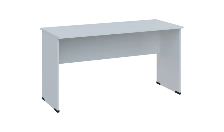 TP 6 - 14 stůl kancelářský, dřevěná podnož, deska 18 mm, široký 1400 mm, bílá