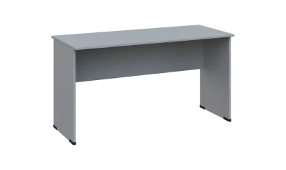 TP 6 - 14 stůl kancelářský, dřevěná podnož, deska 18 mm, široký 1400 mm, šedá