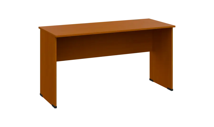 TP 6 - 14 stůl kancelářský, dřevěná podnož, deska 18 mm, široký 1400 mm, třešeň šumavská