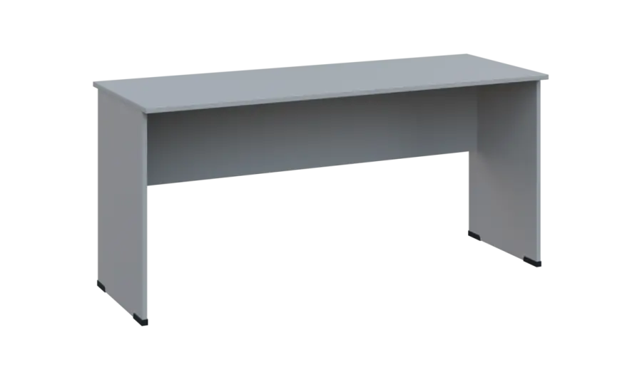 TP 6 - 16 stůl kancelářský, dřevěná podnož, deska 18 mm, široký 1600 mm, šedá