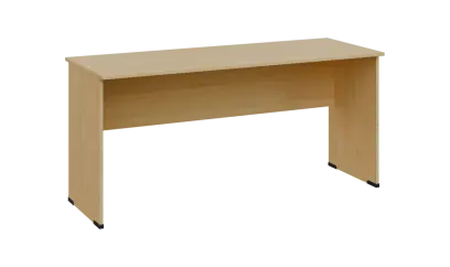 TP 6 - 16 stůl kancelářský, dřevěná podnož, deska 18 mm, široký 1600 mm, javor horský