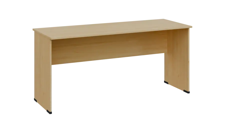 TP 6 - 16 stůl kancelářský, dřevěná podnož, deska 18 mm, široký 1600 mm, javor horský