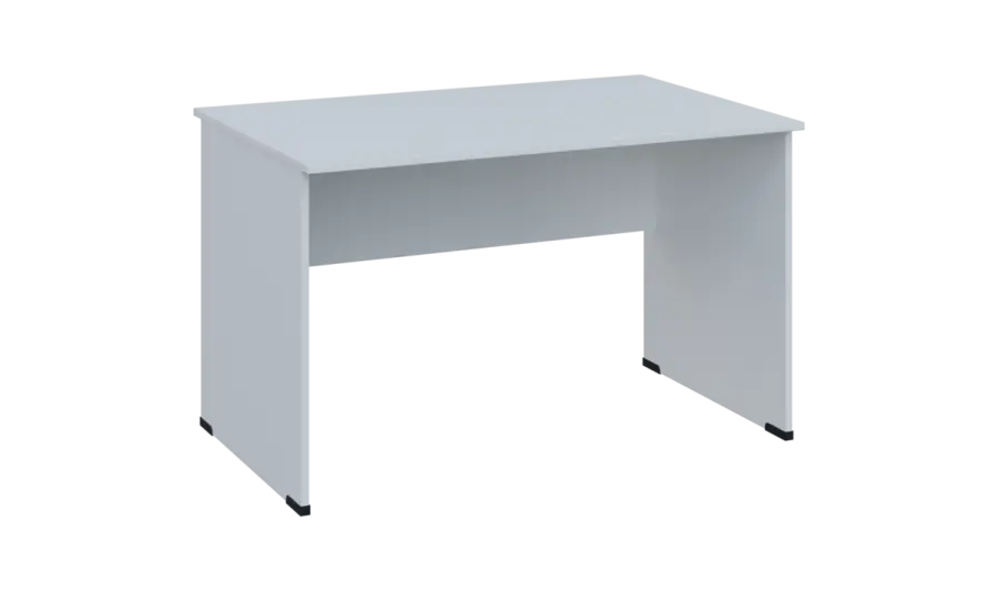 TP 8 - 12 stůl kancelářský, dřevěná podnož, deska 18 mm, široký 1200 mm, bílá