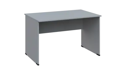TP 8 - 12 stůl kancelářský, dřevěná podnož, deska 18 mm, široký 1200 mm, šedá