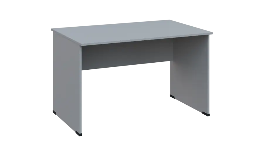 TP 8 - 12 stůl kancelářský, dřevěná podnož, deska 18 mm, široký 1200 mm, šedá