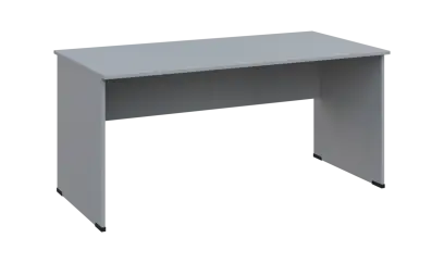 TP 8 - 16 stůl kancelářský, dřevěná podnož, deska 18 mm, široký 1600 mm, šedá